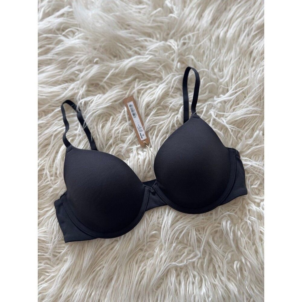 Skims Fits Everybody T-shirt Bra Onyx Size 34C - Picture 3 of 6